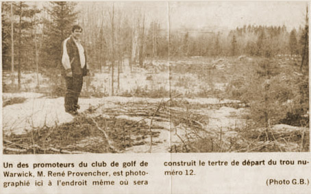 M. René Provencher, un des promoteurs du club de golf de Warwick